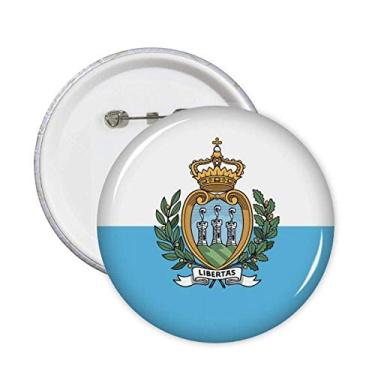 Imagem de Broche de bandeira nacional de San Marino Europa país alfinetes crachá botão decoração acessório 5 peças