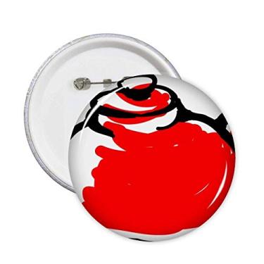 Imagem de Bule chinês chinês padrão tradicional pinos crachá botão emblema decoração acessório 5 peças