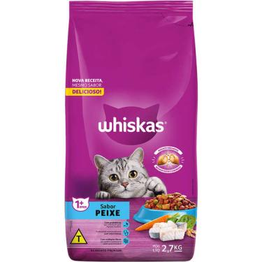 Imagem de Ração Whiskas Peixe para Gatos Adultos - 2,7 Kg