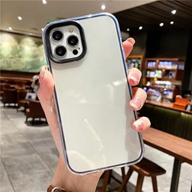 Imagem de Capa de celular transparente Candy Soft para iPhone 13 Pro Max 12 Mini 11 XS XR X 8 7 Plus SE 2022 Capa, preta, para iPhone SE 3 2022