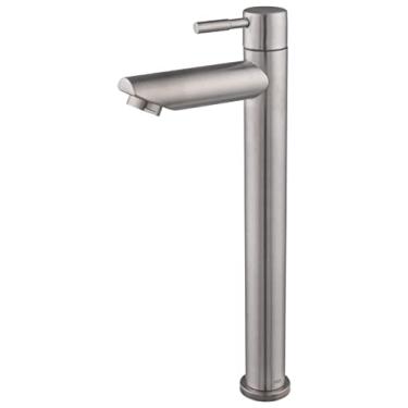 Imagem de TORNEIRA PARA BANHEIRO BICA ALTA AÇO INOX ESCOVADO AÇO 304