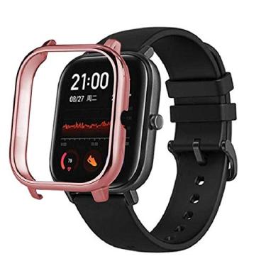 Imagem de Case Bumper Nsmart compatível com Huami Amazfit GTS - Nandos-Store (GTS, Rose Pink TPU)