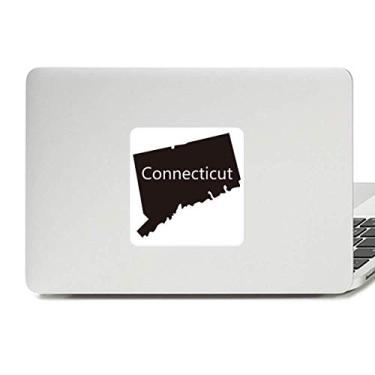 Imagem de Connectic America Adesivo de vinil com contorno do mapa dos EUA Decoração de PC