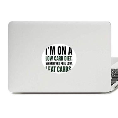 Imagem de Adesivo de vinil preto e verde inglês com citação perde peso e decalque para notebook