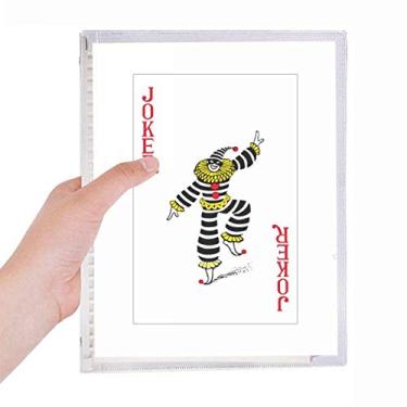 Imagem de Caderno com estampa de cartas do Coringa vermelho, folhas soltas, diário recarregável, papelaria