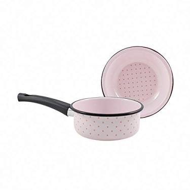 Imagem de Conjunto Infantil Esmaltado Rosa Claro - 2 peças - Ewel