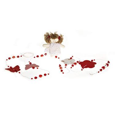 Imagem de Potinho de Mel Pingente De Cortina Menina Quarto Bebê Infantil Menina Par Vermelho