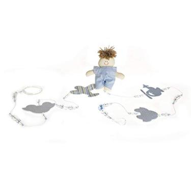 Imagem de Potinho de Mel Pingente De Cortina Menino Quarto Bebê Infantil Menino Par Azul