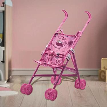 Imagem de Carrinho de Boneca Dobrável Rosa, Pica-Pau Brinquedos,Multicor
