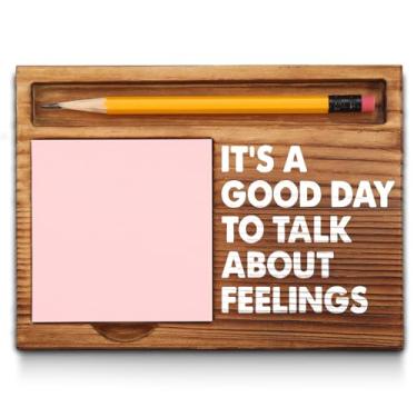 Imagem de Porta-notas adesivas engraçadas presentes para orientador, saúde mental, terapia da fala, assistente social, mesa de conselheiro escolar, suporte autoadesivo para bloco de notas GSH16