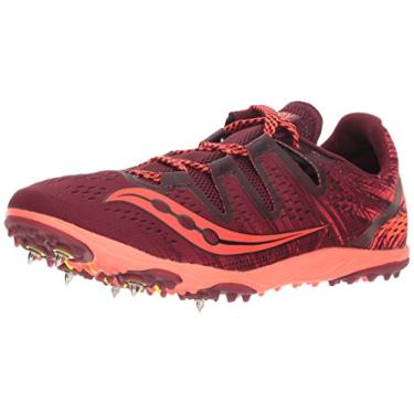 Imagem de Saucony Tênis de corrida feminino Carrera XC 3, Berry/Vizi Red, 5
