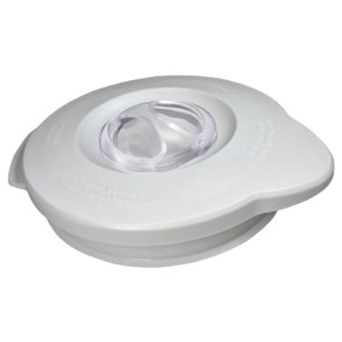 Imagem de 124462-000-805 Substituição de tampa de vidro para liquidificador 110404-000-805 Serve para frascos de liquidificador Oster que medem 14 1/2 polegadas na parte superior - branco