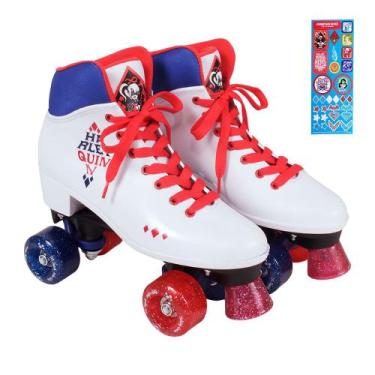 Imagem de Patins Quad Super Hero Girls Harley Quinn Bel, Branco, 30-31