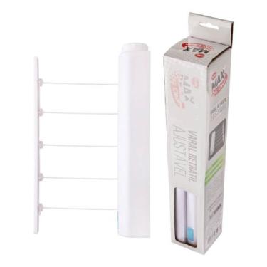 Imagem de Varal Rotoflex Retrátil De Parede Automático 5 Cordas Cor Branco - Cli