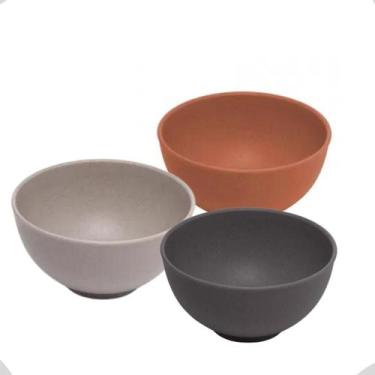 Imagem de Bowl em Fibras de Pinho 390ml 11,5x6cm 3 cores 6un Wolff - Rojemac
