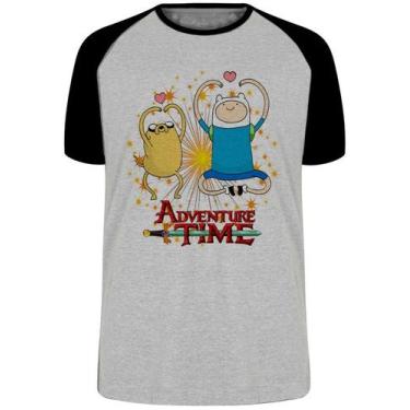 Imagem de Camiseta Adventure Time Jake Finn corações Blusa Plus Size extra grand