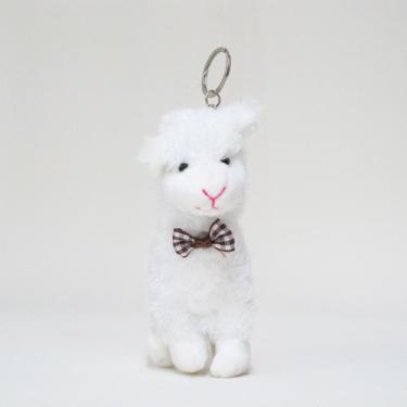 Imagem de Bicho de pelúcia para chaveiro Lhama fofinha 14cm - SS toys, Branco