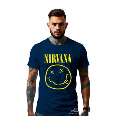 Imagem de Camiseta Personalizada Estampada Banda Nirvana Smile Unissex Malha 100