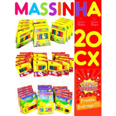 Imagem de 20 Cxs De Massinha De Modelar Para Kit Festa Aniversario Lembrancinha 