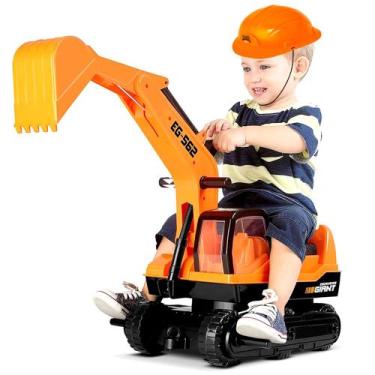 Imagem de Kit Especial Motoca Escavadeira Quadriciclo Infantil p/ Bebês + Capace