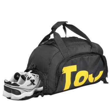 Imagem de Mochila Mala Bolsa Tou Para Academia Natação Camping Viagem Cor Preta