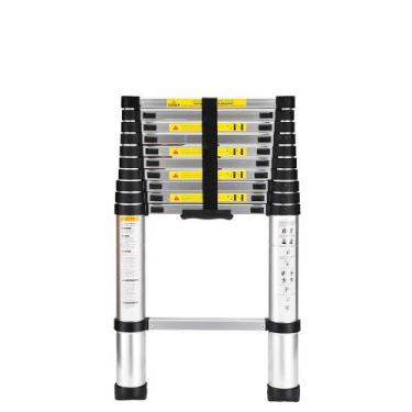 Imagem de Escada Telescopica Extensiva Aço Inoxidável 11 Degraus 3,2m - Garden L