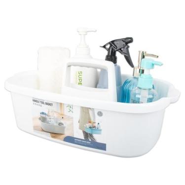Imagem de Suprimentos de limpeza Caddy Jiatua Portable Shower Basket White