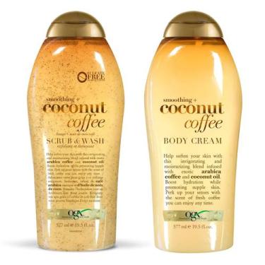 Imagem de Esfoliante corporal e creme corporal OGX Smoothing Coconut Coffee