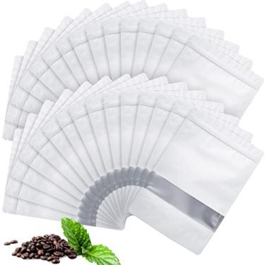 Imagem de TOCKONIMN Embalagem Comestível À Prova De Odores Tipo Stand-Up Pouch Para Armazenamento Alimentos - Pacote Com 100 Recipientes Resseláveis Produtos Doces, Sacos Ziplock Térmicos Janela Transparente