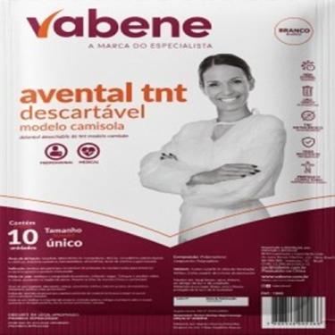 Imagem de Avental Manga Longa Descartável TNT Branco Com 10 Unidades Gramatura 2