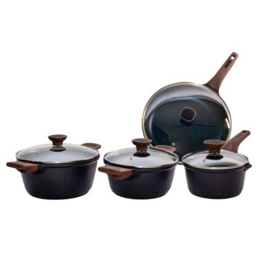 Imagem de Kit 4pç Caçarolas Frigideiras Antiaderente Temperatti Nigro