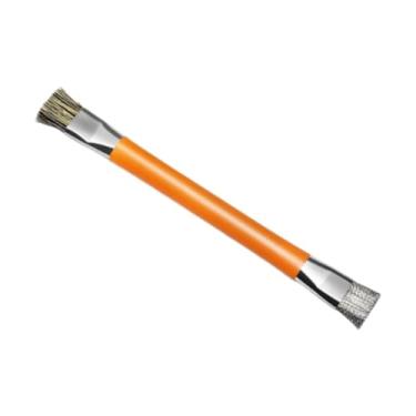 Imagem de MotiveTech Escova de limpeza para placa-mãe de telefone, escova de limpeza para IC Pad, cabo confortável, cabeça dupla para telefones, manutenção de eletrônicos, Laranja