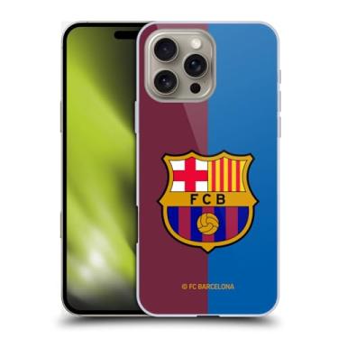 Imagem de Head Case Designs Capa traseira rígida oficialmente licenciada pelo FC Barcelona Home 2024/25 Crest Kit compatível com Apple iPhone 16 Pro Max