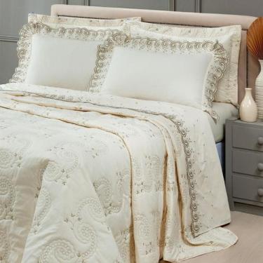 Imagem de Cobre Leito Queen Mistral 200 Fios 100 % Algodão 3 Pçs Palha - Nicks M