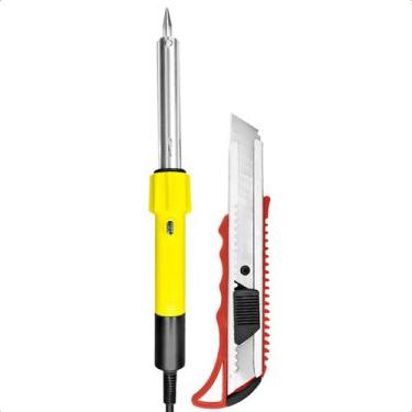 Imagem de Ferro De Solda 100W 220V Elétrico E Estilete Doméstico 18mm - Startool