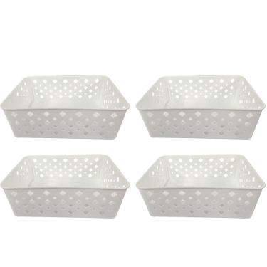 Imagem de Cesto Organizador Branco 123Organizei 19x13,5x6,5Cm