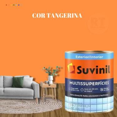 Imagem de Tinta Epóxi Base Água Cor Laranja Suvinil Multissuperfícies Antimofo L