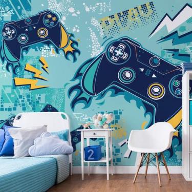 Imagem de Papel de Parede Gamer Painel Video Game Controles cobre 12m² - Quartin
