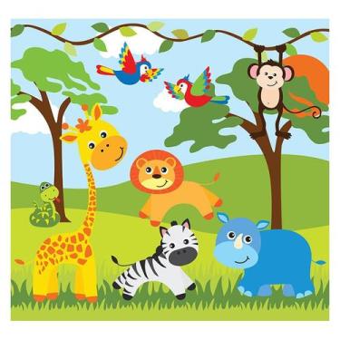 Imagem de Papel de Parede Adesivo Infantil Safari Floresta Bebe Quarto - 512pcp 