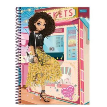 Imagem de Caderno Escolar Espiral Com 96 Folhas Modelos Variados - Jandaia, Amig