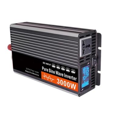 Imagem de Carregador inversor de onda senoidal pura de 3000 W DC 72 V para AC 110 V/220 V Conversor de energia Conversor de soquete duplo Inversor de carro solar de baixa frequência,72V to 110V