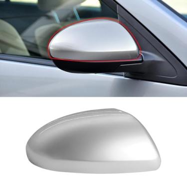 Imagem de OWITAT Compatível com Mazda 2 2011-2015/Mazda 3 2010-2013 Tampa do espelho do lado do passageiro direito, substituição da tampa do espelho retrovisor da porta para Mazda, prata