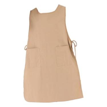 Imagem de predolo de chef, macacão, babador para jardim, beleza, unhas, estúdio, arte, trabalho, restaurante, Cáqui Claro