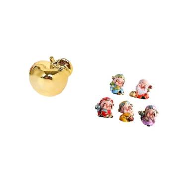 Imagem de Fenteer Escultura de Frutas, Estatueta de Cerâmica, Coleção de Decoração, Artesanato, Ornamento Delicado, Estátua de Mesa, Da Fortuna, Resina, Mini Estát