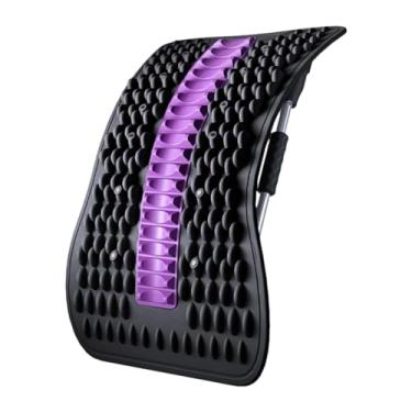 Imagem de ChuYiElegance Maca de costas para prancha de suporte inferior, exercício de sala de estar, versátil, portátil, massagem para viagem, prancha de apoio para as costas, Preto Roxo