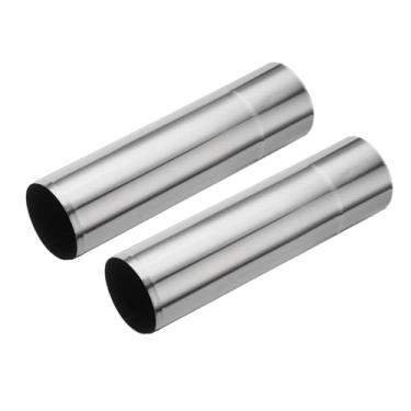 Imagem de PATIKIL Tubo de fogão de 6 x 20 cm, 2 peças de aço inoxidável engrossado alongado barraca reta fogão chaminé tubo extensão de combustão para acampamento fogão ventilação aquecedor de água fumaça