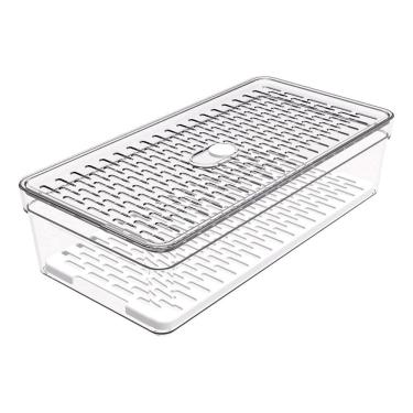 Imagem de Organizador De Geladeira Médio Frutas Legumes Com Grade