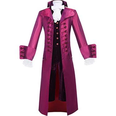 Imagem de Weixu George Washington Thomas Jefferson James Madison Alexander Hamilton Cosplay Costume Purple Outfits for Men S