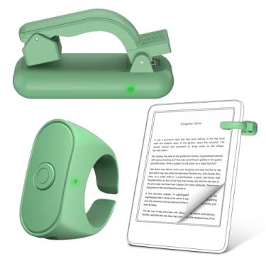 Imagem de Anel virador de página atualizado com controle remoto para Kindle Paperwhite Oasis Scribe Kobo eReaders, clicker para iPad Tablets, leitura de romances com estojo rígido de armazenamento (rosa)