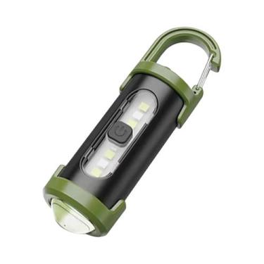 Imagem de Lanterna De Chaveiro LED COB Recarregável Com 7 Modos, Lâmpada De Emer